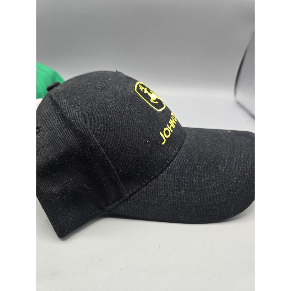 John Deere Baseball Cap Bundle Green and Black Embroidered Logo Hats 2 Pack - Picture 4 of 14